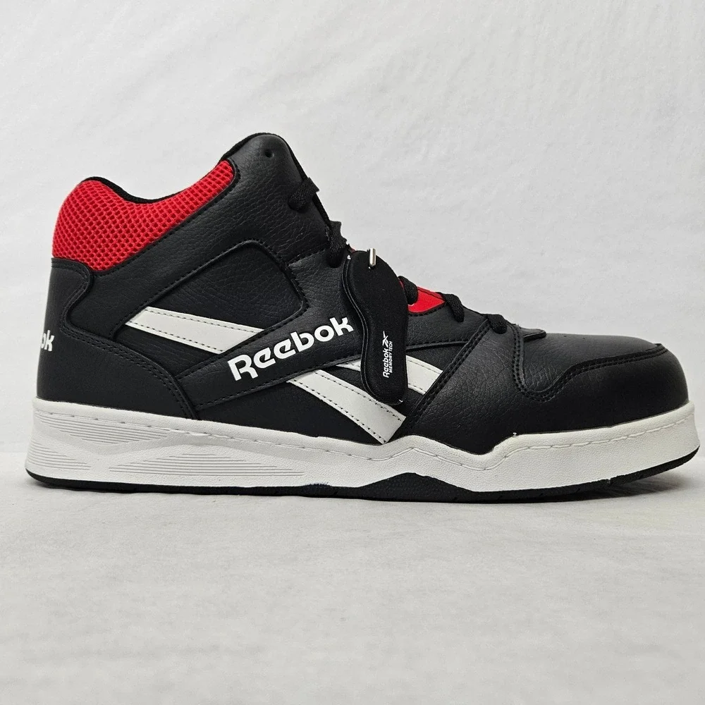 Reebok BB4500 High Top Work Safety Sneakers RB4132 Black Red White Men's Size 13